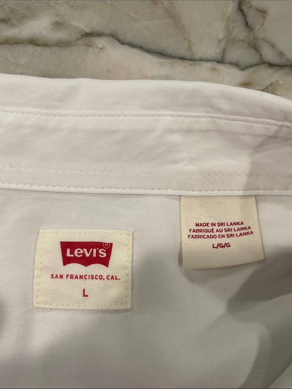 Levi's Preppy White Button Down Utility Shirt with Pocket Size L - Picture 7 of 8